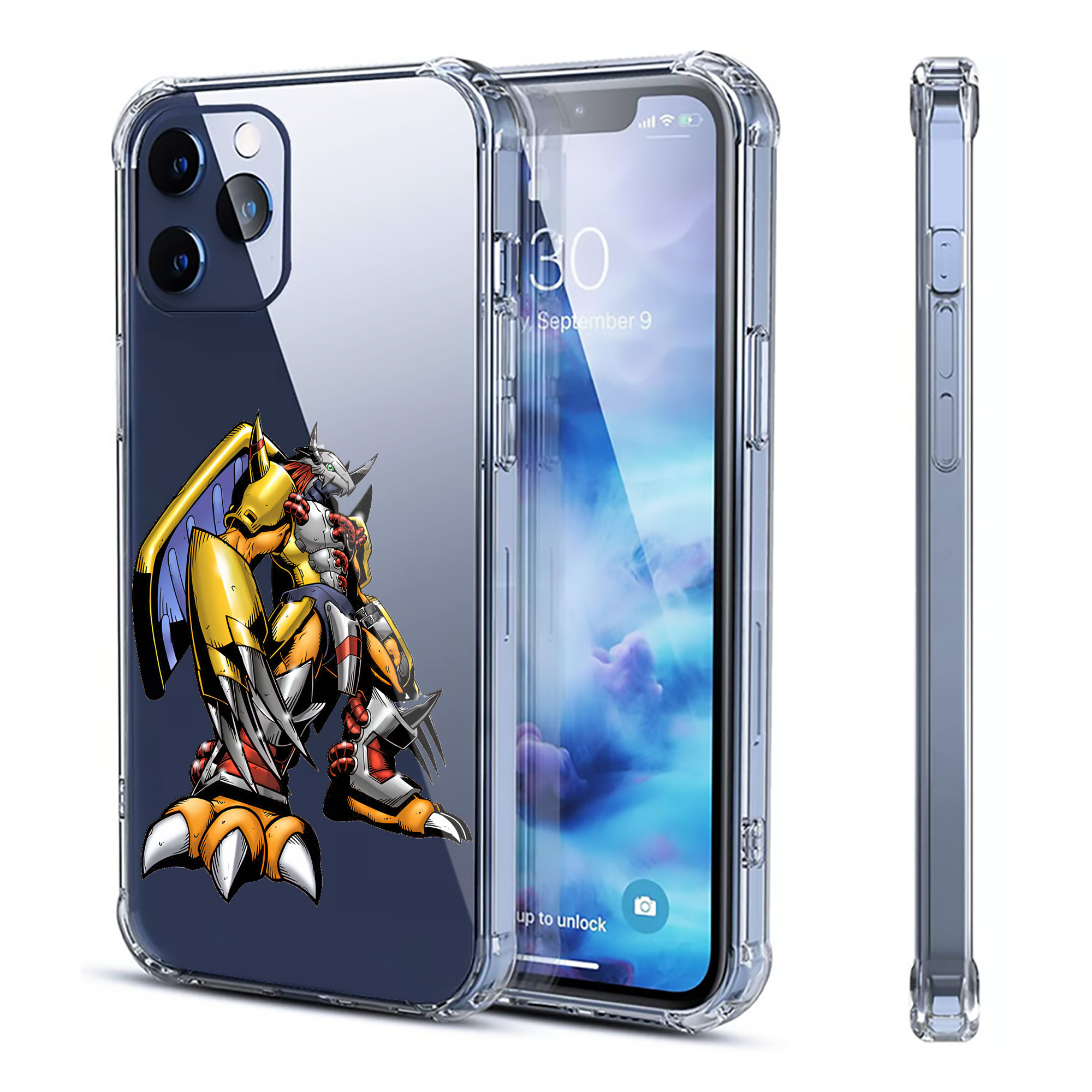 （画像用） Digimon デジタルモンスター/デジモン 【iPhone 12シリーズ対応】透明スマホケース（クリアソフトケース）